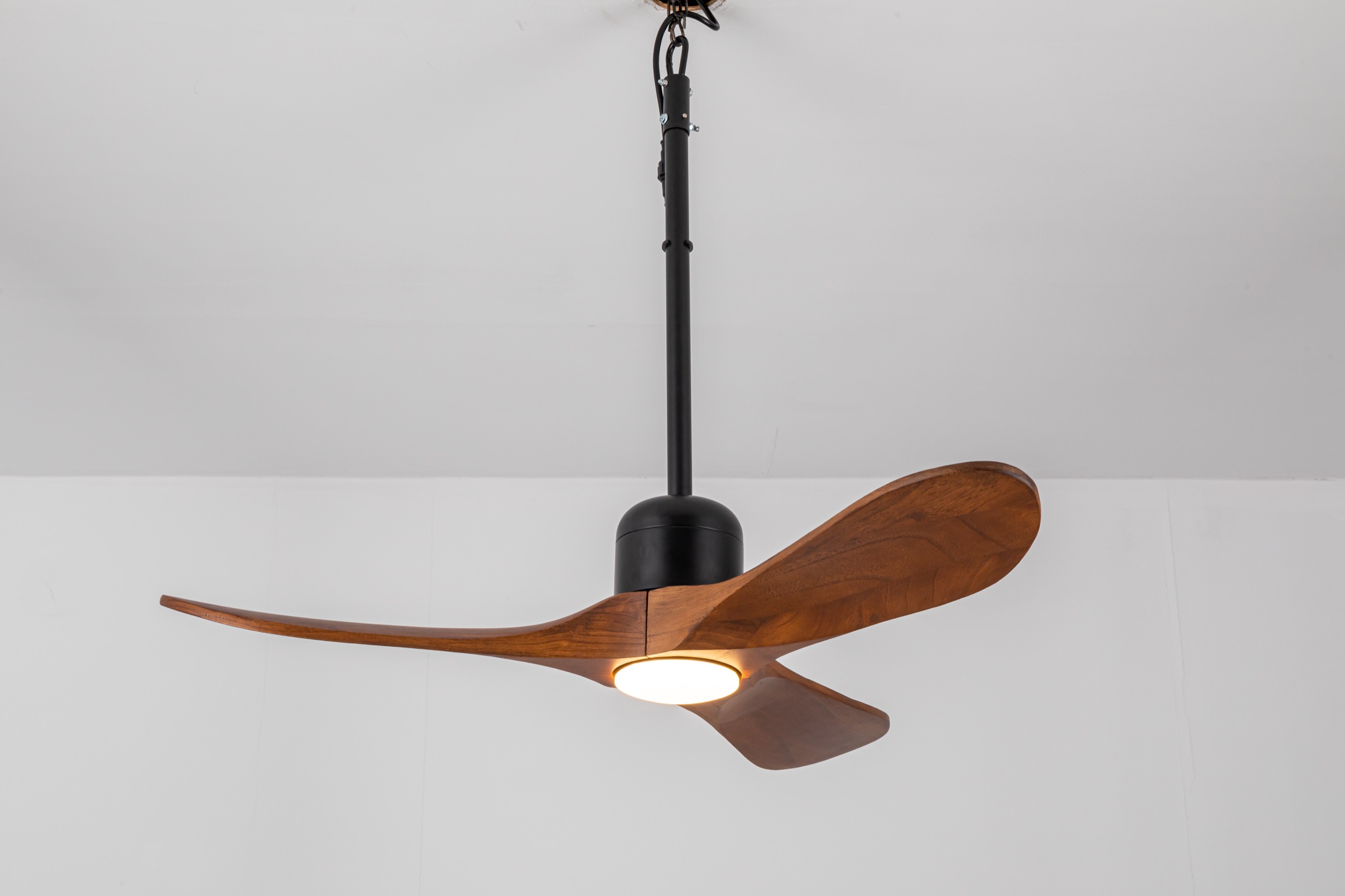 F257 outdoor wood fan light