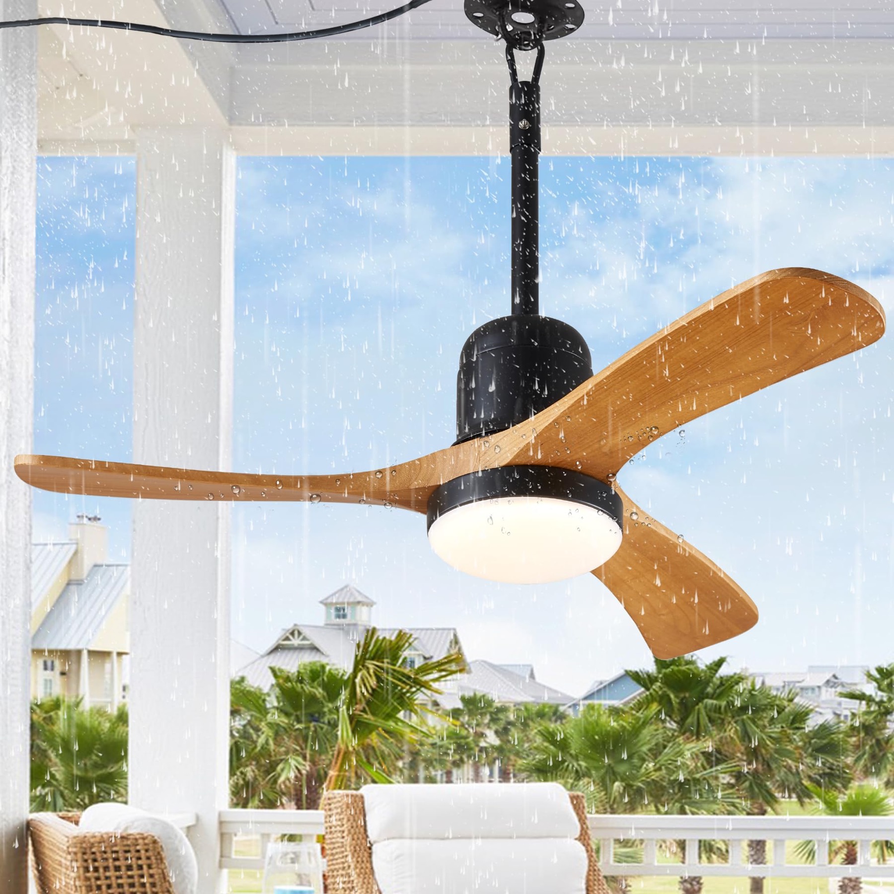 Linher outdoor gazebo fan light