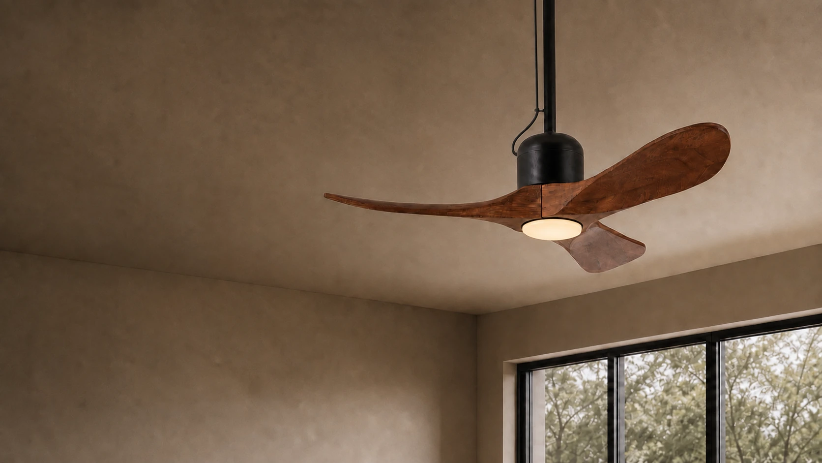 Linher F257 fan light in a residential interior
