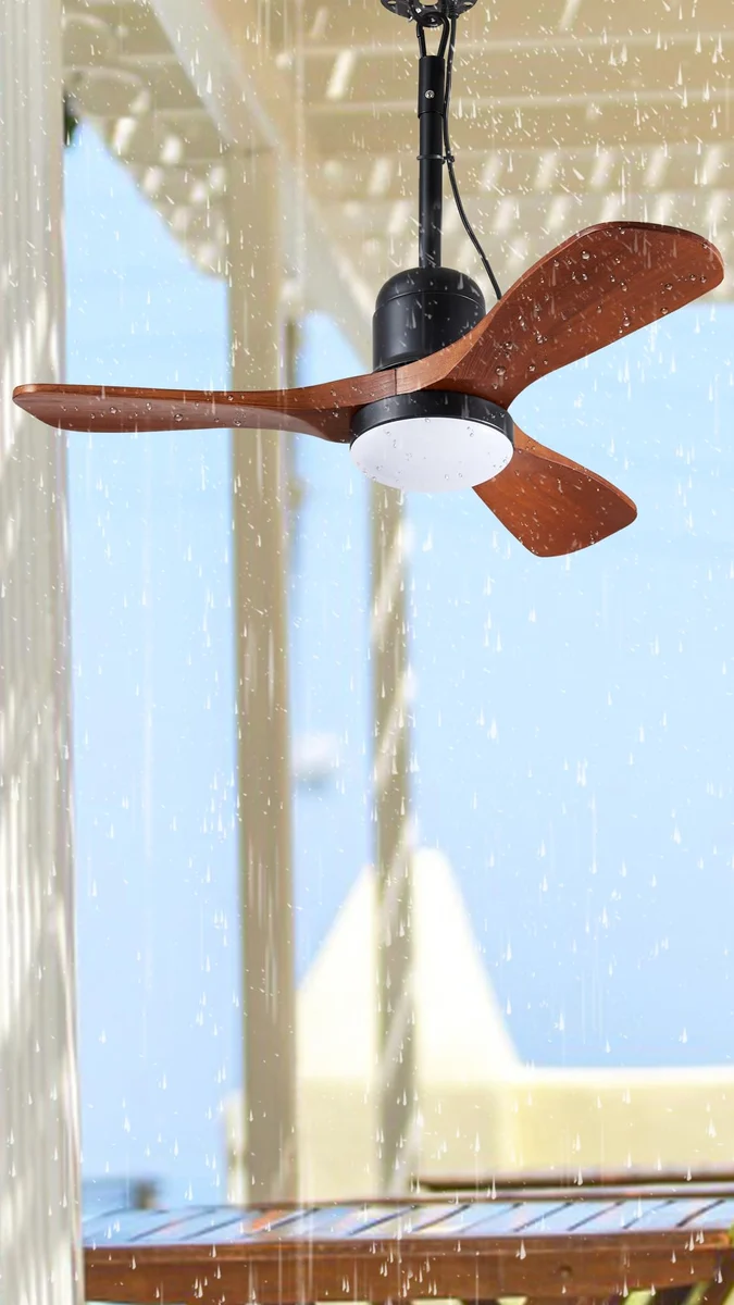 Linher Wood collection Wood Outdoor Fans